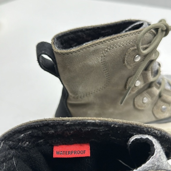 Sorel Explorer Joan Waterproof Lace Up Winter Boots Suede Sage Women's Size 6.5 - Picture 5 of 9
